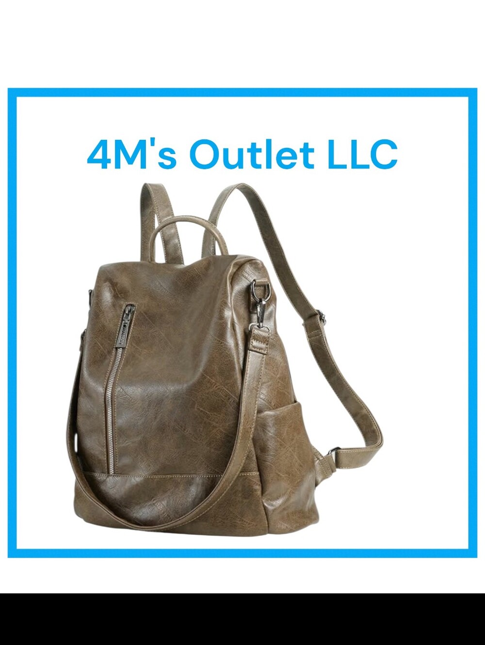 Women’s  Faux Leather Convertible Backpack -